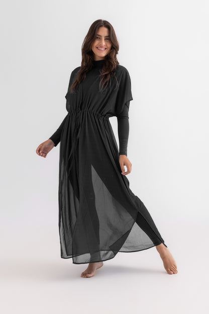 Black Chiffon Beach Dress