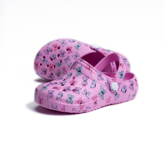 حذاء كلوج برونتو PK6 بطبعة فراشات وردية للبنات