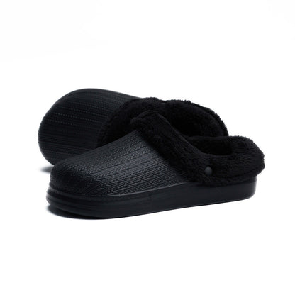 Black Textured Rubber Sabo Clog for Girls