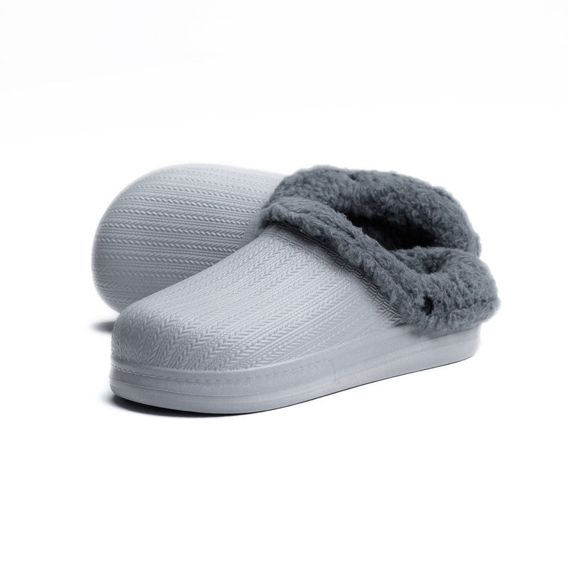 Gray Textured Rubber Sabo Clog for Girls