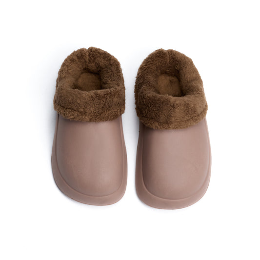 Light Coffee Plain Mega Clog Slipper