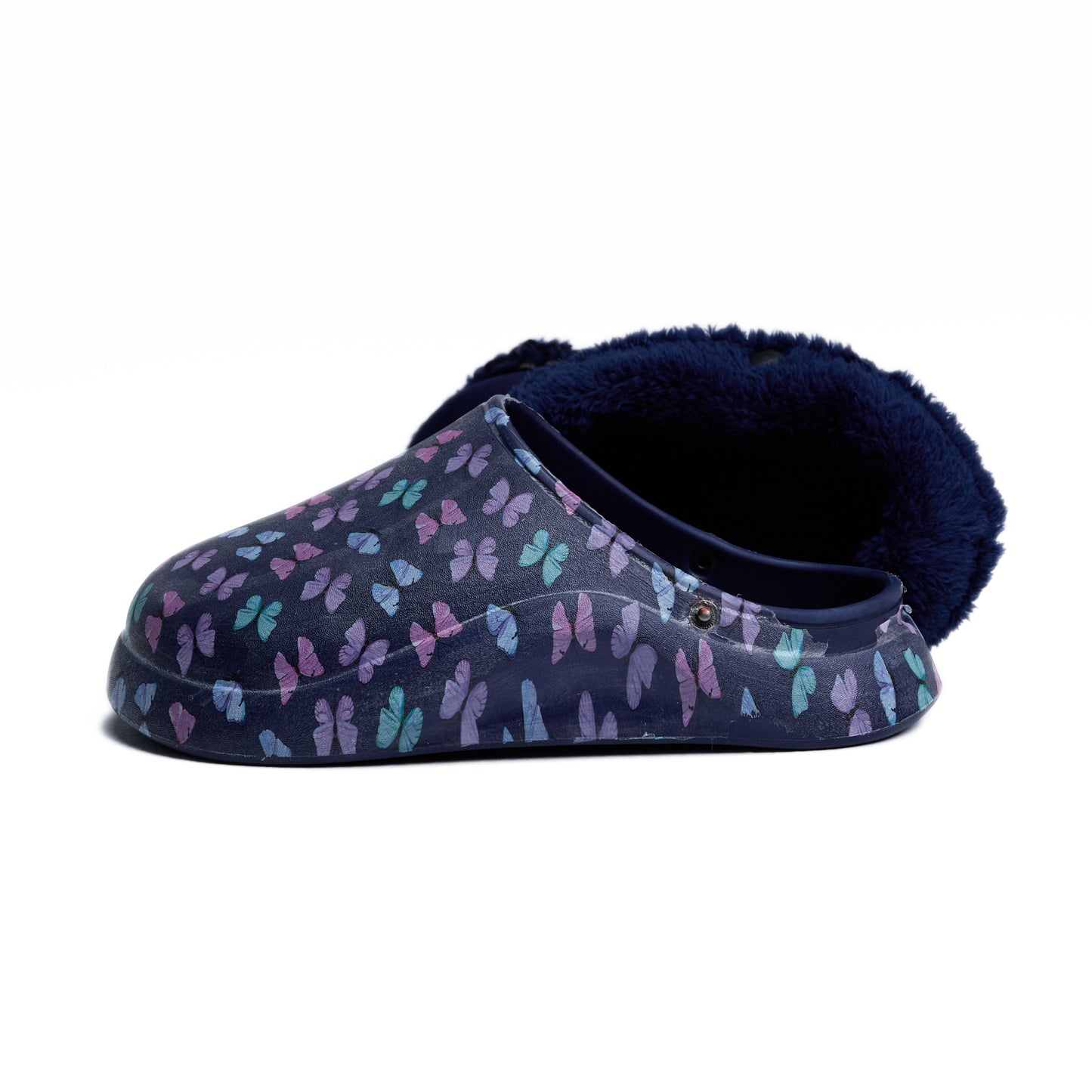 Navy Mega Butterfly Clog Slipper