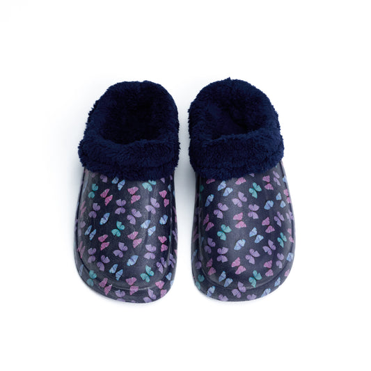 Navy Mega Butterfly Clog Slipper