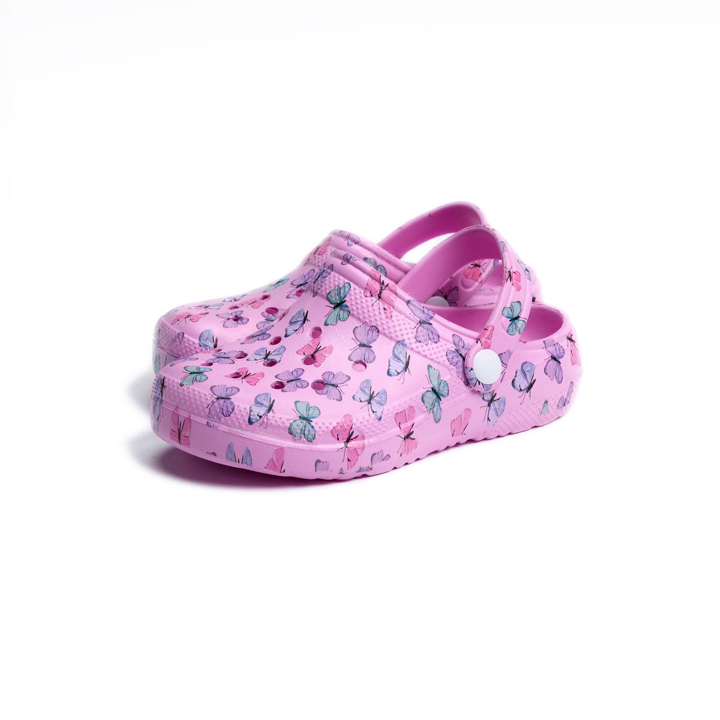 حذاء كلوج برونتو PK6 بطبعة فراشات وردية للبنات