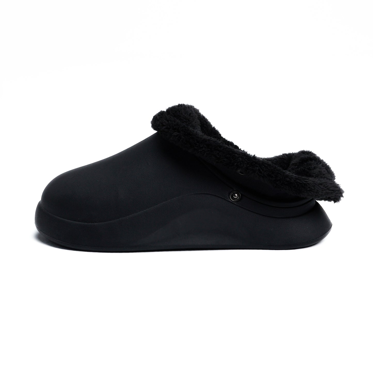 Black Plain Mega Clog Slipper