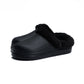 Black Textured Rubber Sabo Clog for Girls