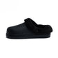 Black Textured Rubber Sabo Clog for Teen Girls