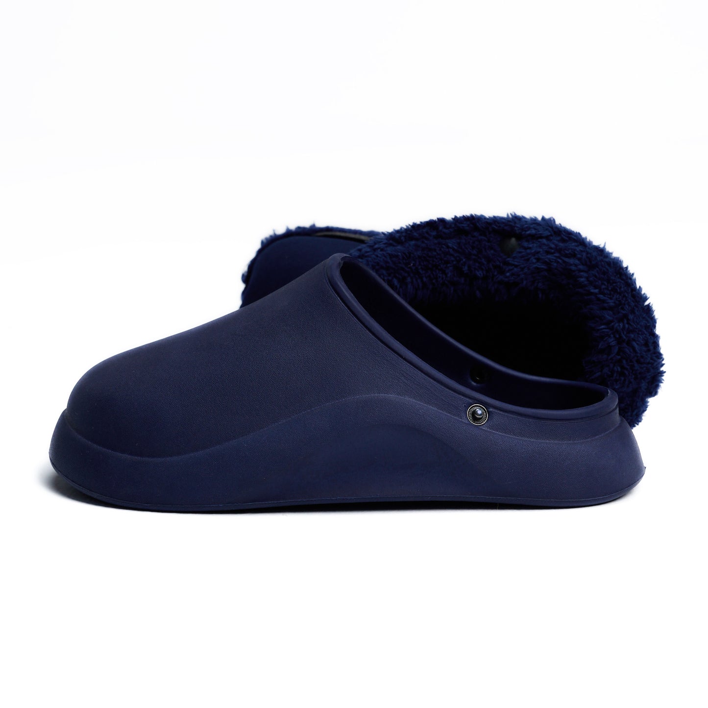 Navy Plain Mega Clog Slipper