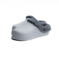 Gray Textured Rubber Sabo Clog for Teen Girls