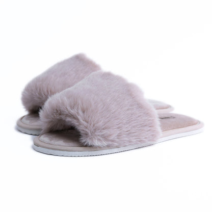 Beige Windy Fur Slipper