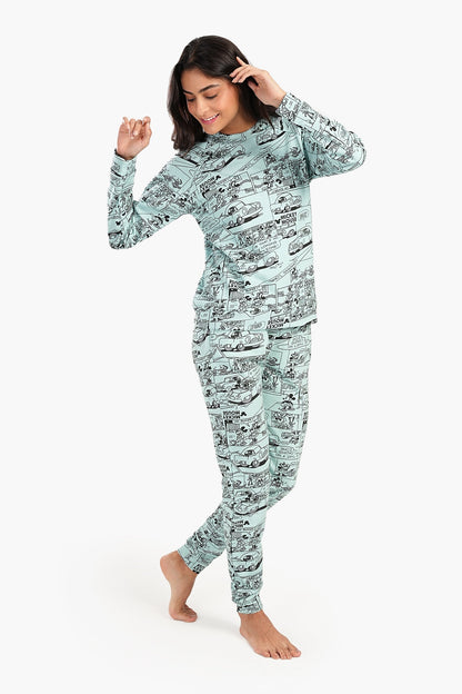 طقم بيجامة ميكي ماوس النحيف