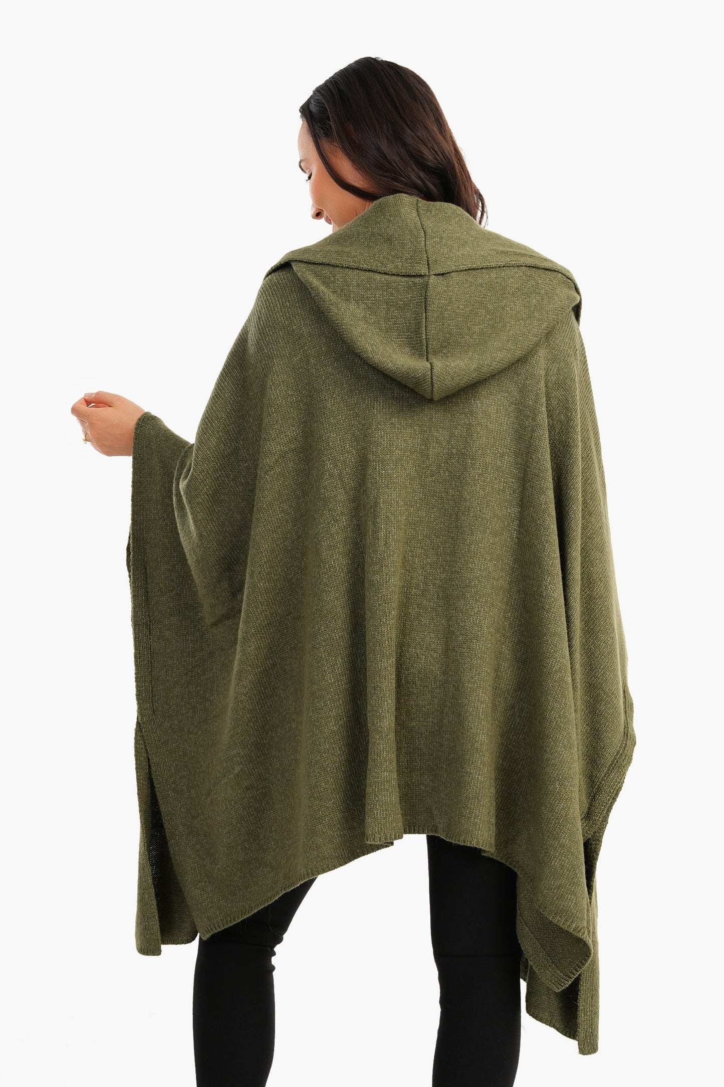 Carina Knitted Hooded Poncho