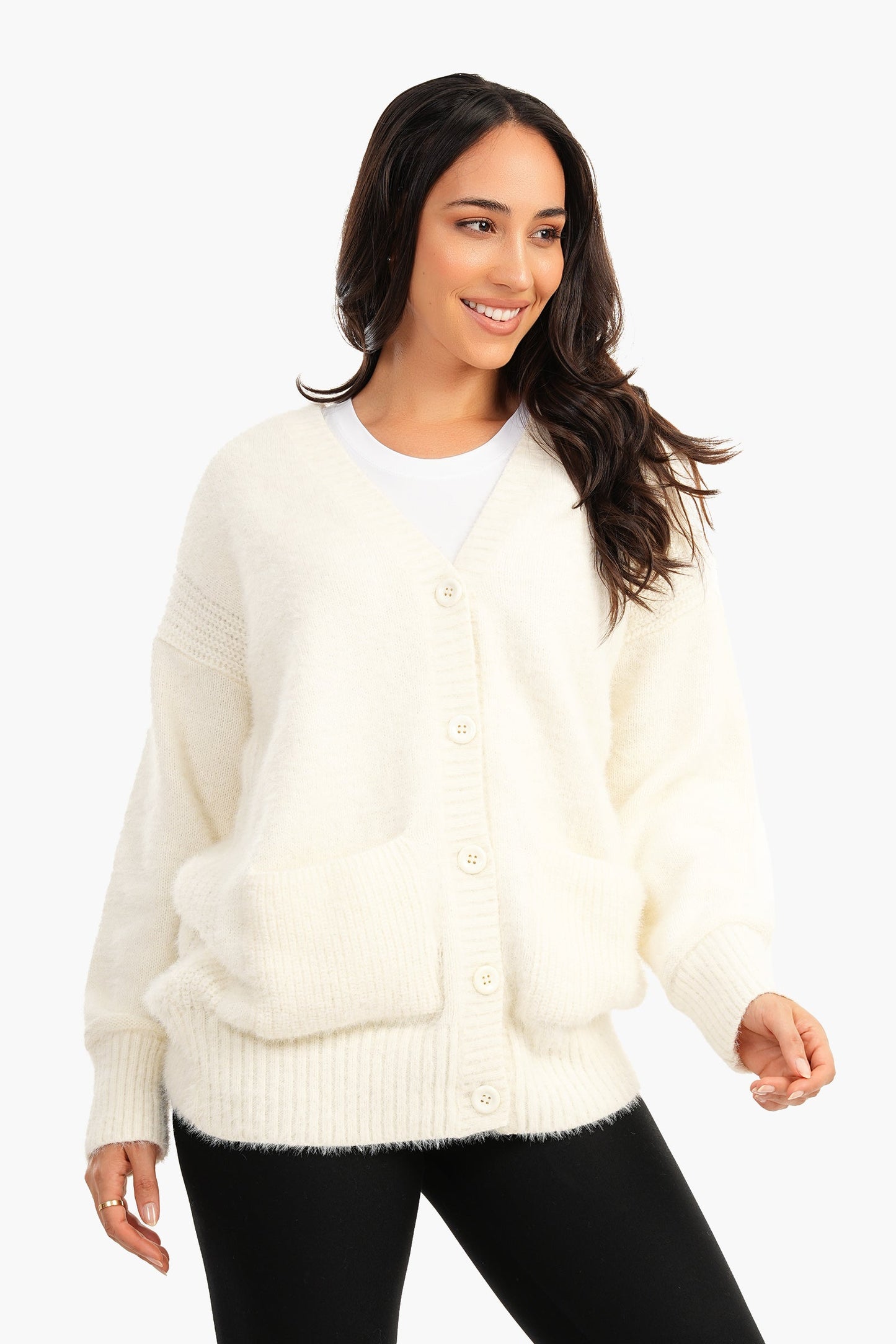 Carina Knitted Drop Shoulder Cardigan