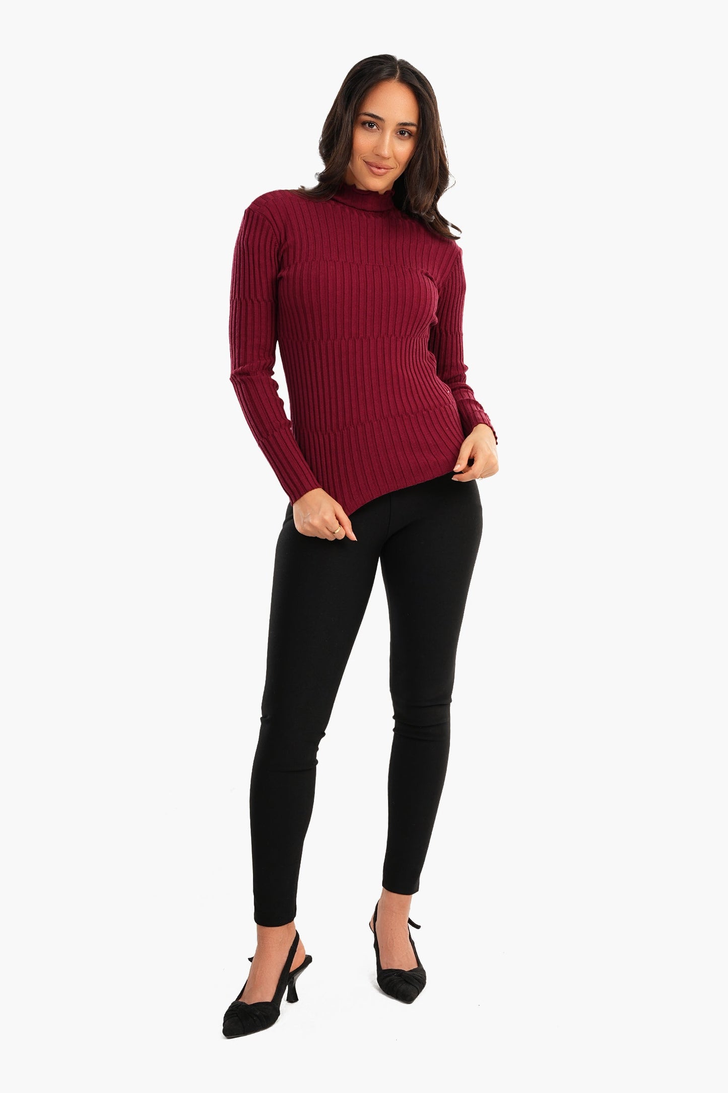 Carina Ribbed Slim Fit Pullover