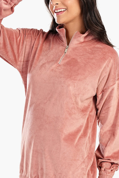 طقم بيجامة بأكمام مرنة