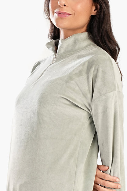 طقم بيجامة بأكمام مرنة