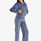 Velvet Stand Collar Pyjama Set