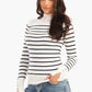 Carina Pullover with Horizontal Stripes