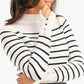 Carina Pullover with Horizontal Stripes