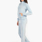 Light Blue Queen Embroidery Pyjama Set