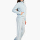 Light Blue Queen Embroidery Pyjama Set