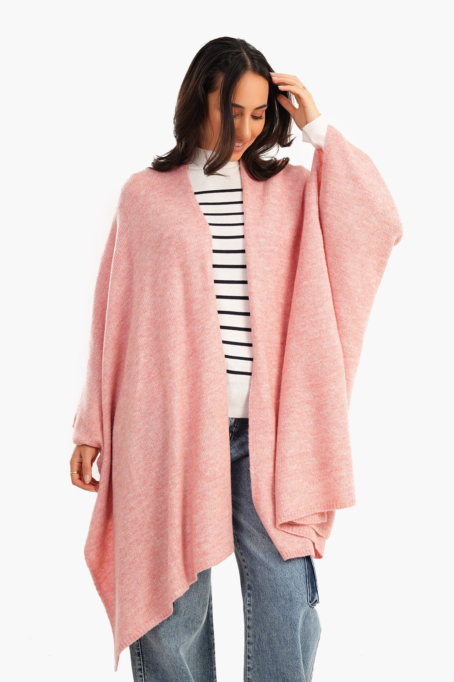 Carina Wool Knitted Poncho