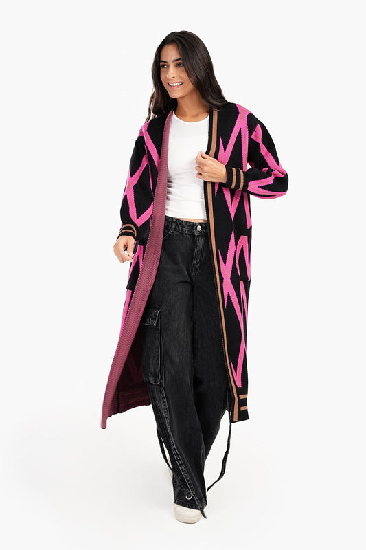 كارديجان صوف بنقشة أرجيل