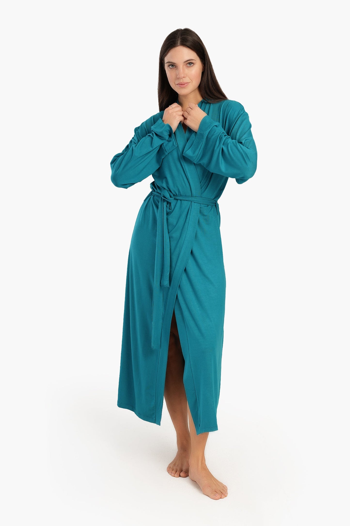 Long Sleeves Plain Robe