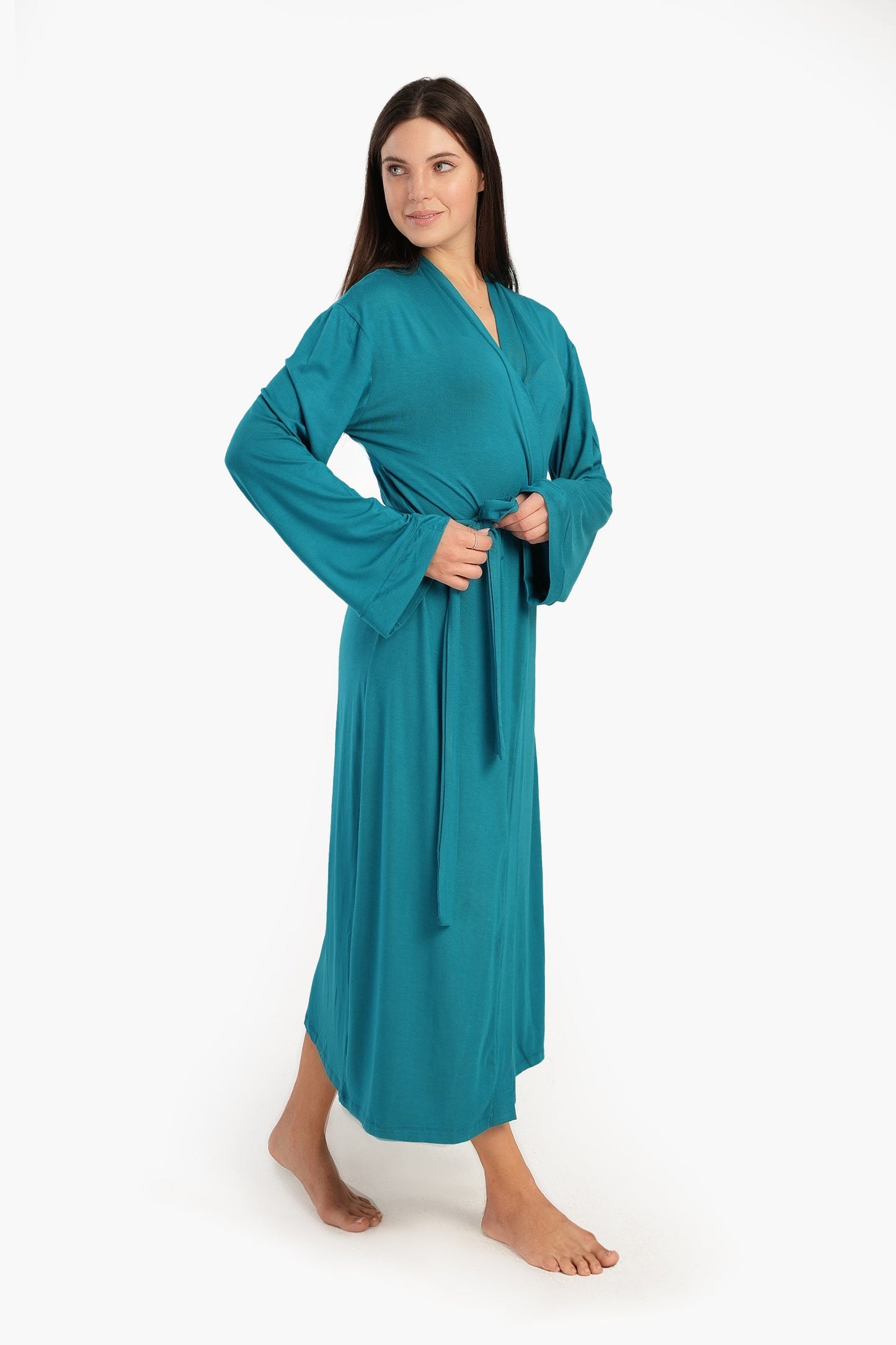 Long Sleeves Plain Robe