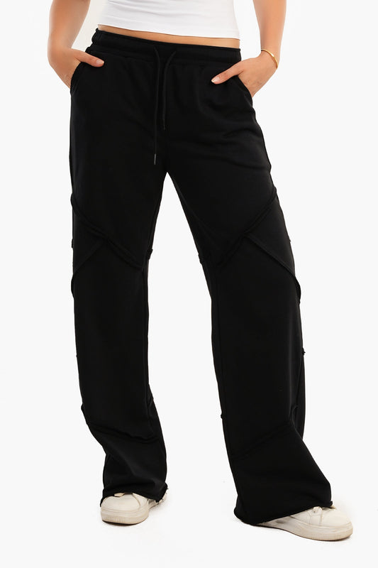 Carina Black Piping Lounge Pants