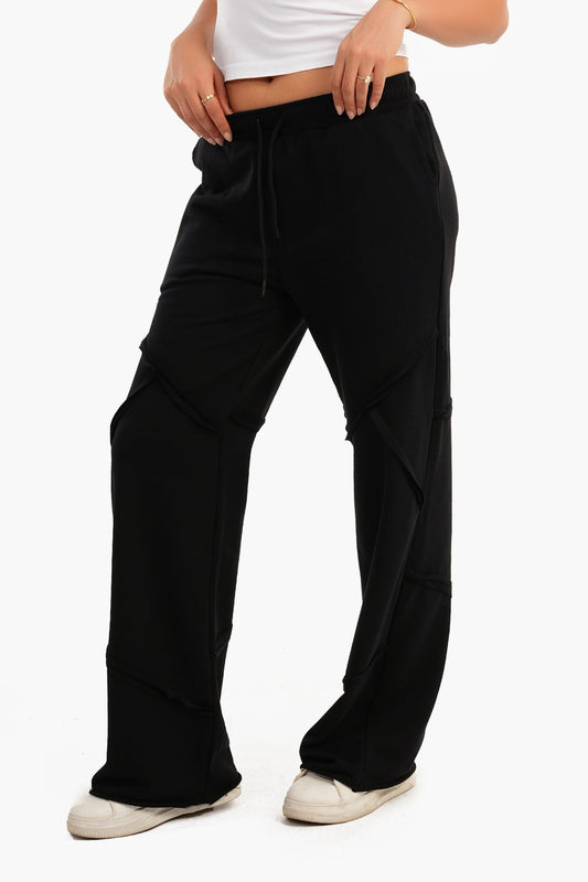 Carina Black Piping Lounge Pants