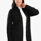 Reverse Collar Open Front Jacket