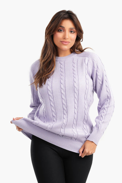 بلوفر محبوك بمقاس عادي