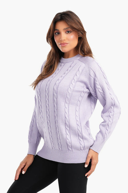 بلوفر محبوك بمقاس عادي