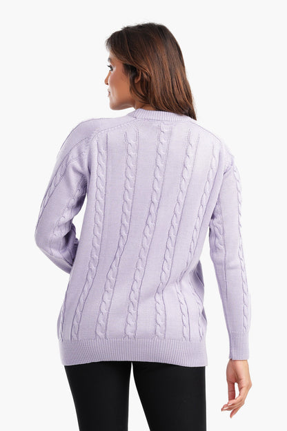 بلوفر محبوك بمقاس عادي