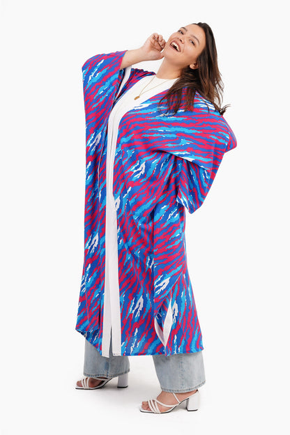 Batwing Sleeves Long Kimono