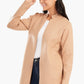 Reverse Collar Open Front Jacket