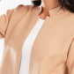 Reverse Collar Open Front Jacket