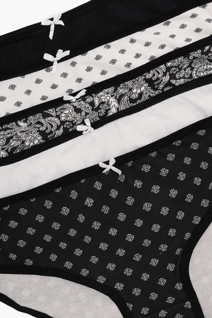 مجموعة من 5 سراويل بيكيني ملونة