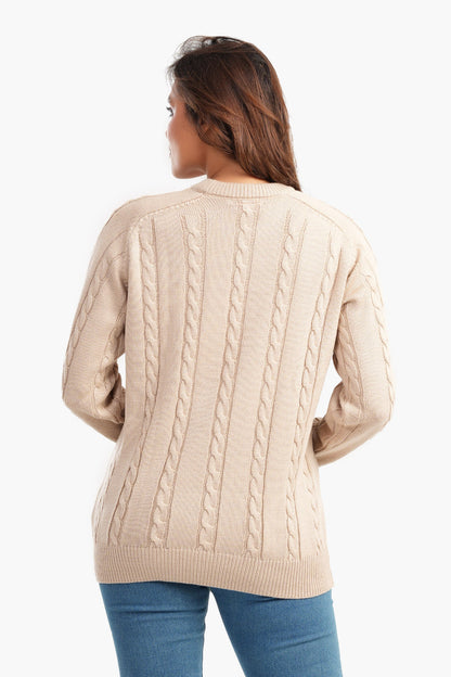 بلوفر محبوك بمقاس عادي