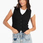 Button-Up Black Vest