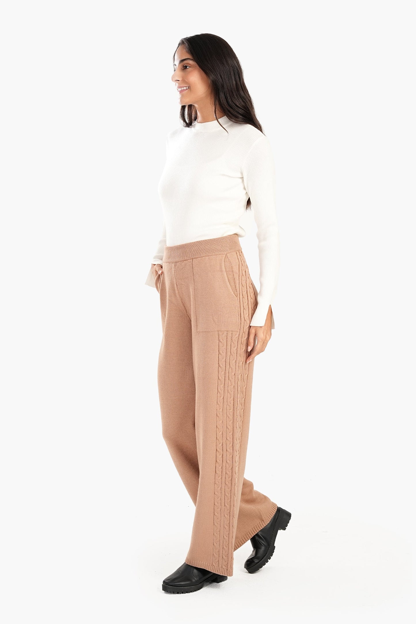 Lounge Pants With Cable Knit