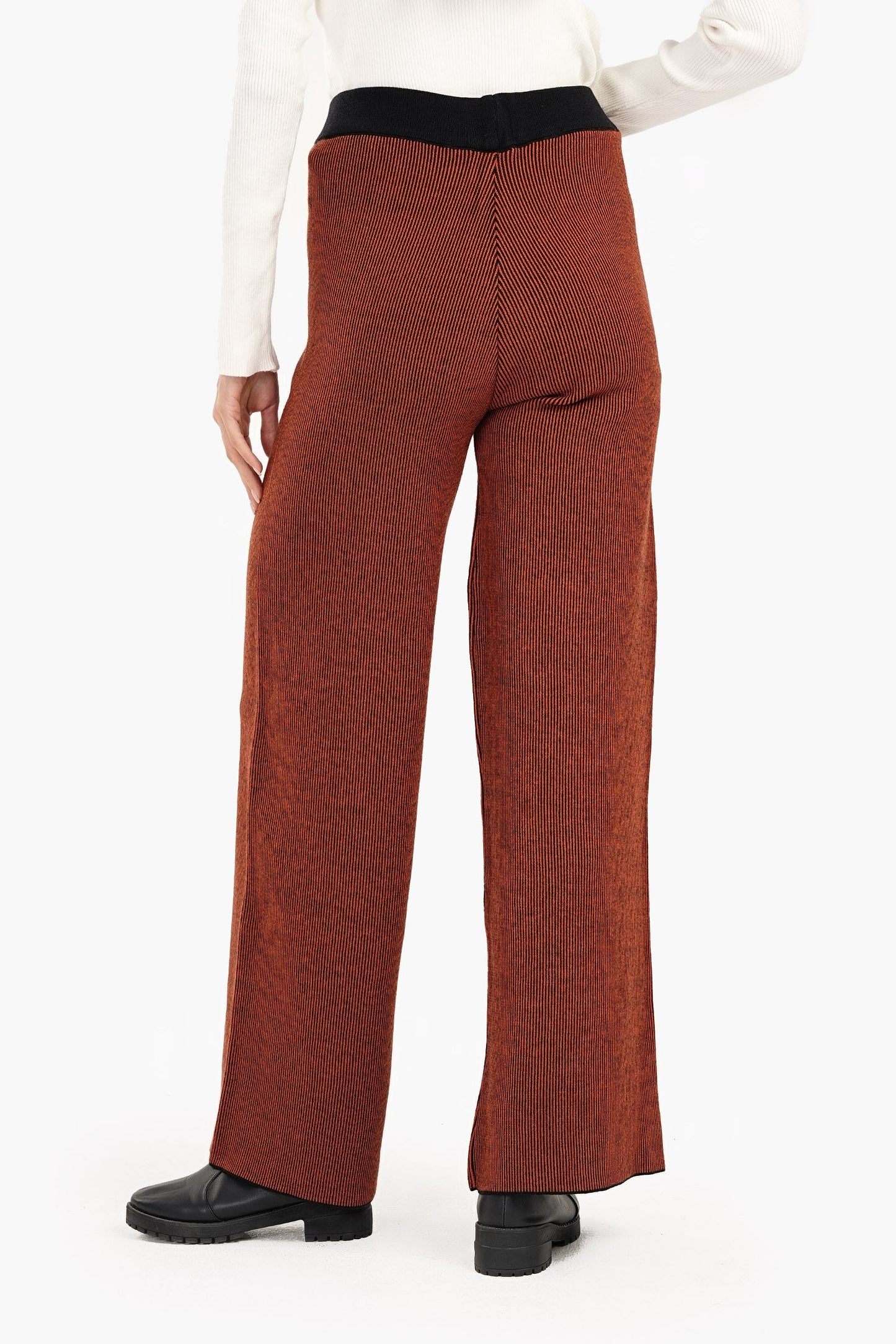 Ribbed Pattern Wide Leg Lounge Pants