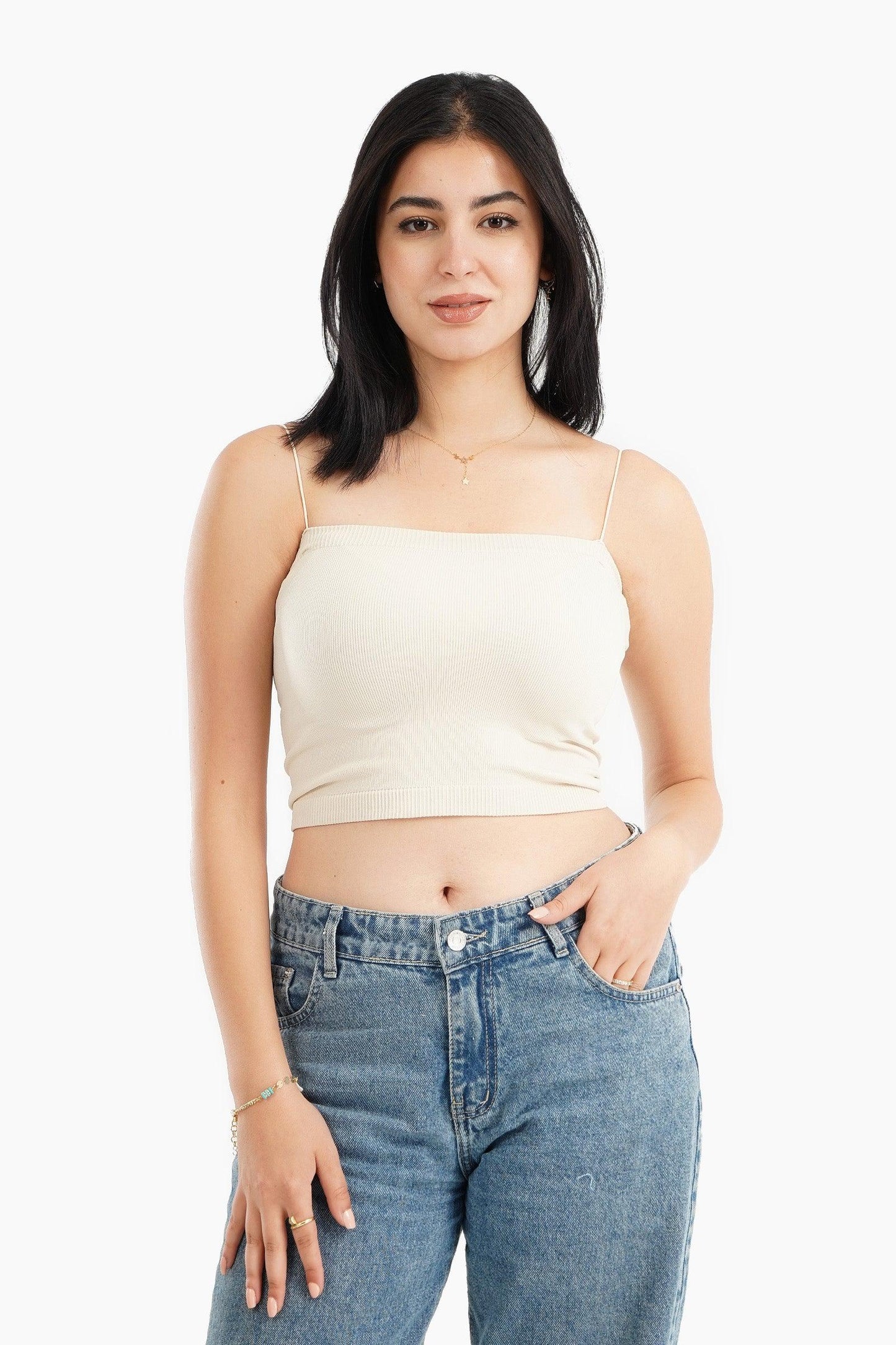 Spaghetti Straps Cropped Top - Carina - ??Ã¢â‚¬â„¢????????ÃƒÂ±??Ã¯Â¿Â½ÃƒÂ¿??Ã†â€™?ÃƒÂ¿????