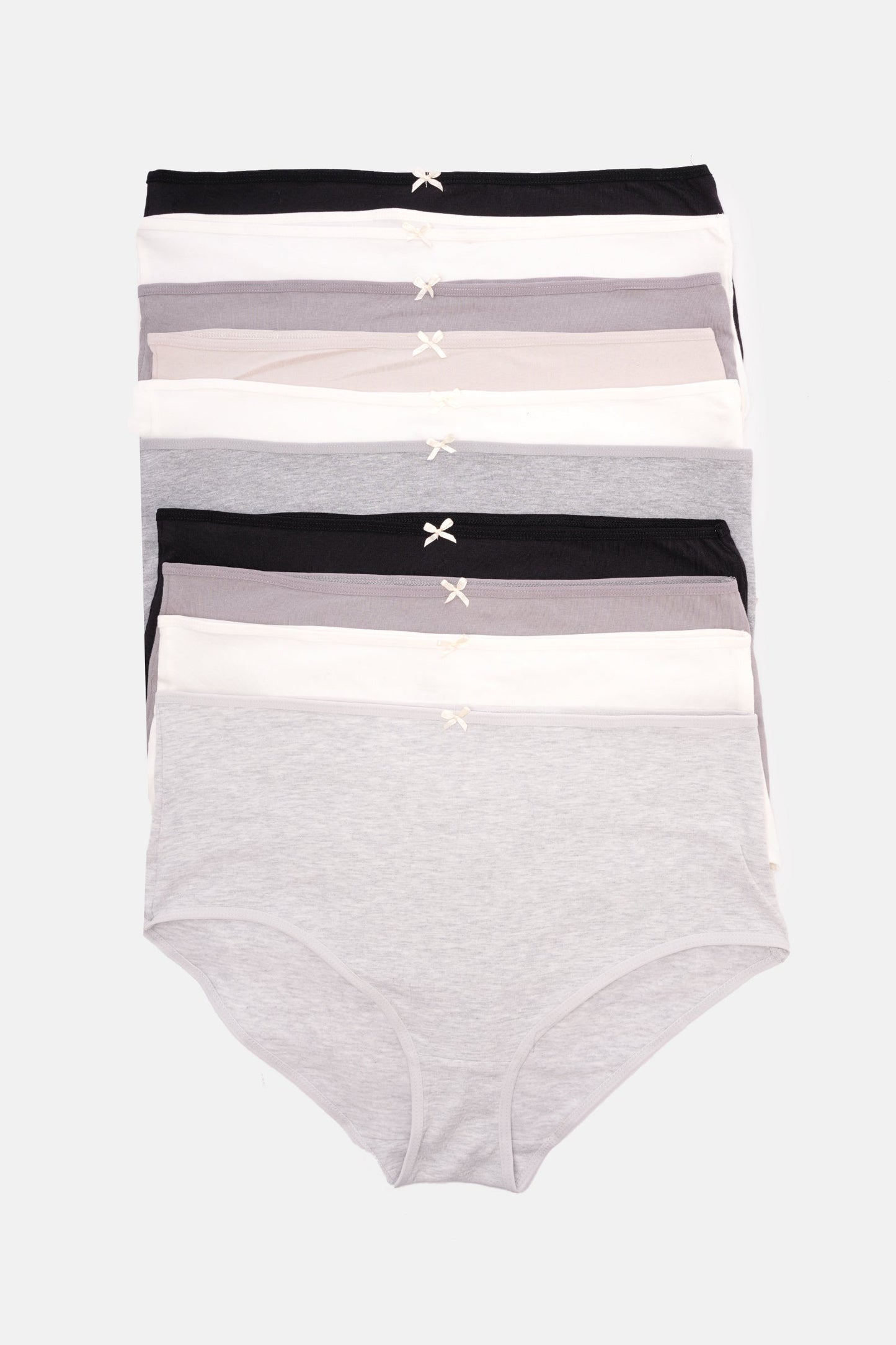 عبوة من 10 سراويل داخلية كاملة ملونة