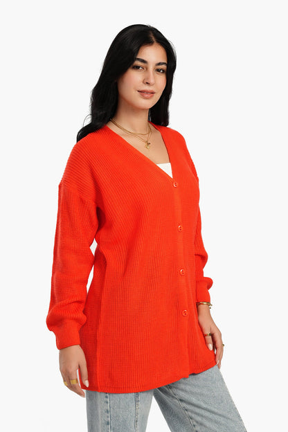 كارديجان تريكو ذو أكتاف منسدلة