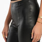 Black Leather Flare Pants