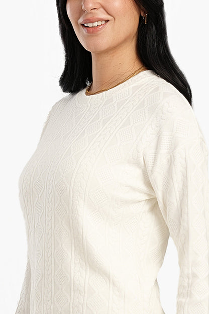 طقم بيجامة جاكار متناسق