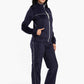 Ribbed Velvet Navy Pyjama Set