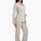 Wrap Front Ribbed Pyjama Set